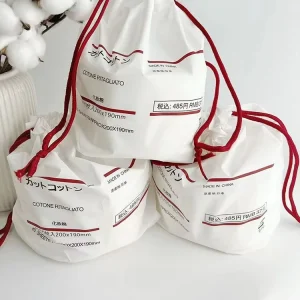 China Popular Design Facial Cleansing Tissue Bag Drawstring Bunch Pocket Cosmetic Bag