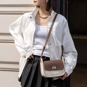 Chinese Online Markets Mini Bag Cowhide Leather Shoulder Crossbody Fashion Saddle Handbags for Women Luxury