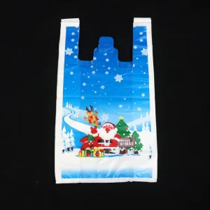 Christmas Supermarket Shopping Bag With Hanging Hole for Party