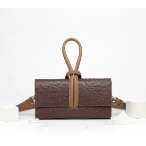 Classic Style Handbags for Women’s PU Leather Ostrich Pattern Crossbody Bags Online Supplier Clutch Bag Shoulder Bag