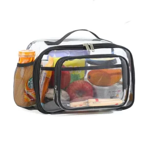 Clear PVC Lunch Bags with Zipper Closure Portable Durable for Work and Outdoor Use