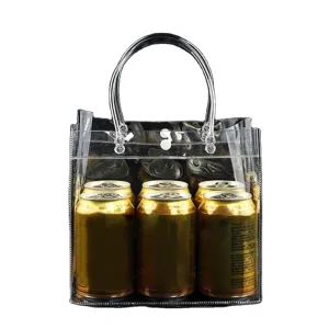Clear Tote Bags Shopping Bag PVC Transparent Plastic Pouch Handbag
