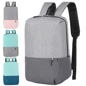 Colorblock School Backpack 10L Lightweight Student Laptop Bag Two-Tone Custom Logo OEM