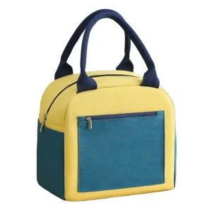Colorful Aluminum Foil Insulated Lunch Bag with Zipper Closure Waterproof Lunch Box