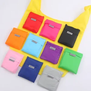Colorful Reusable Shoulder Grocery Market Bags Eco Friendly Foldable Shopping Bag Supermarket Shop Storage Bag