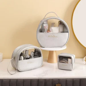 Cosmetic Bag Large Capacity PVC Portable Travel Transparent Ins Style Wash Bag Waterproof Cosmetic Storage Bag