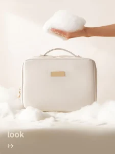 Cosmetic Bag Large Capacity Women New Portable for Cosmetics Waterproof Travel Transparent Handheld Storage Bag PU
