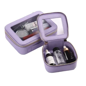 Cosmetic Bags Transparent Leather Luxury Box Clear Storage Makeup Sets Custom Travel Cases Cosmetic Bags