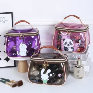 Cosmetic bag Portable waterproof transparent large capacity travel storage bag for outdoor use hand held toiletry bag