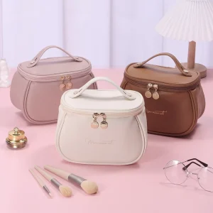 Cosmetics Bag Waterproof Portable Pu Leather Large Makeup Bag Travel Cosmetic Bags Washbag for Women