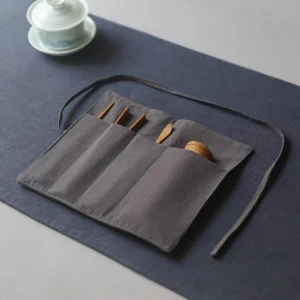 Cotton Cloth Bag Cosmetic Tool Six piece Set Storage Rectangular Flat lay Pouch Portable Tea Ceremony Accessory Chinese
