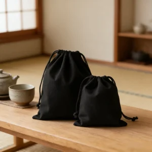 Cotton Drawstring Bag Black White Beige Cotton Natural Cotton Canvas Dust Bag with Logo