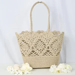 Crochet Mesh Beach Tote Shoulder Handbags Hobo Summer Aesthetic Hollow Out Women’s Bag Summer Beach Bag