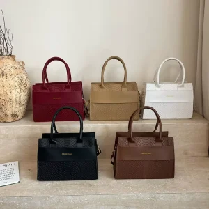 Cross-border European American Retro Simple Handbag Trendy Single-shoulder Crossbody Women’s Polyester