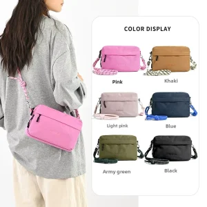 Cross border Functional Small Nylon Zipper Crossbody Bag INS Fashion Brand New Fashionable Single Shoulder Street All Match