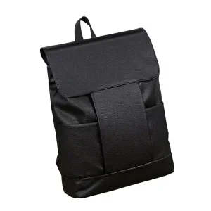 Cross-border New-style Fashionable Unisex PU Leather commuter Laptop Backpack 20-35L Capacity for 156-inch Laptops Student