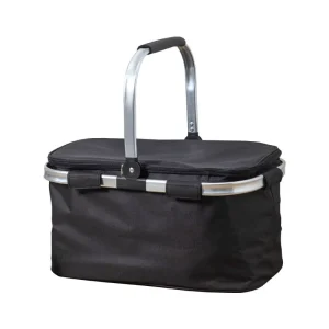 Cross-border New-style Leather Picnic Basket Foldable Outdoor Camping Thermal Cooler Bag Thickened Shopping Tote Insulated