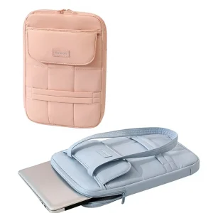 Cross border Quilted 15 inch Polyester Material Computer Bag Hot selling Single shoulder Portable Notebook Storage Bag