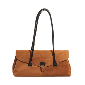 Cross border Sales ODM OEM Simple Design Working Suede Shoulder Bags High End Quality Designer Ladies Handbags
