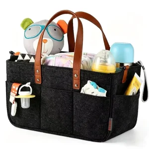 Cross border Synthetic Fiber Multi functional Portable Diaper Storage Bag for Maternal Infant Baby Items Made in China
