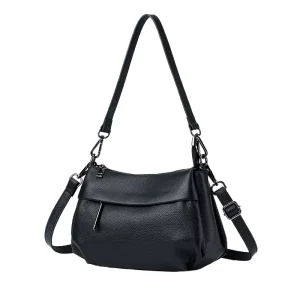 Crossbody Bags for Women Genuine Leather Shoulder Messenger Bag Plain Casual Satchel Purse