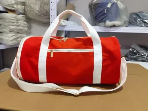 Custom 16oz Canvas Gym Bag With Shoe Compartment Large Capacity Sports Duffle Bag For Men Women Travel Overnight Weekend Bag