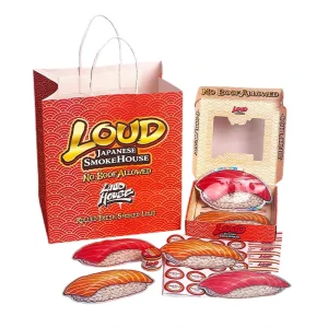 Custom 3.5g Mylar Bag with Box Packaging Set Die Cut Special Shaped Ziplock Bag with Stickers and Paper Shopping Bag