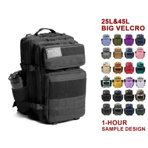 Custom 900D Oxford Tactical Gym Bag Pack Molle Fitness Trekking Bag 25L 45L Tactical Backpack