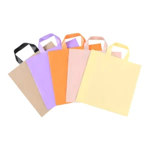 Custom Bags With Logo Plastic Waterproof Cloth Retail Shopping Bag Luxury Printed Die Cut Plastic Shopping Bag With Handle
