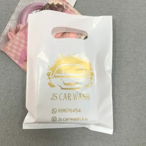 Custom Bags With Logo Plastic Waterproof Cloth Retail Shopping Bag Luxury Printed Die Cut Plastic Shopping Bag With Handle