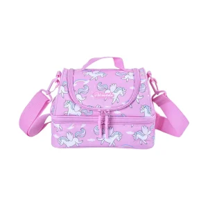 Custom Big Capacity Lunch Bag Large Dinner Breakfast Lunch Cooler Bag for Students Cute Pink Cartoon Bento Pouch