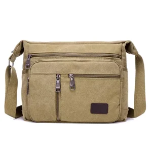 Custom Canvas Men Messenger Bags Crossbody Sling Handbags Shoulder Messenger Bag
