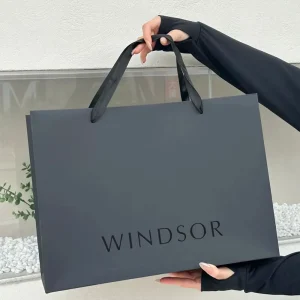 Custom Cloth Black For Small Business Your Own Logo Print Paper Gift Bag Branded Luxury Shopping Bags With Logos