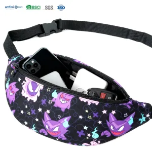 Custom Color Box Shape Anti-Theft Waist Bag Adjustable Unisex Crossbody Sling For Outdoor Travel & Daily Use