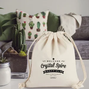 Custom Cotton Drawstring Dust Bag with logo Bolsa Antipolvo Carteras Grandes