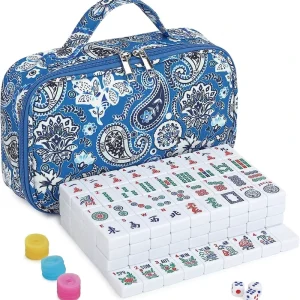 Custom Cross border Modern Microfiber Mahjong Storage Bag Large Capacity Multi functional Portable Handbag Travel Cosmetic Wash