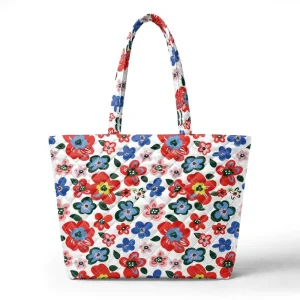 Custom Design Quilted Tote Bag Floral Print Women’s Handbag Minimalist Versatile Low MOQ 1 Piece Dropshipping