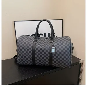 Custom Designer Waterproof Pu Luggage Luxury Sport Travel Gym Duffle Bag With Zipper Closure Trending Big Bag