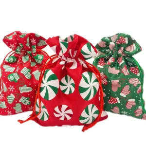 Custom Drawstring Cotton Gift Bags for Baby Shower Birthday for Candy