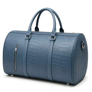 Custom Duffel Bag With Logo PU Leather Waterproof Foldable Carry-on Shoulder Travel Bag