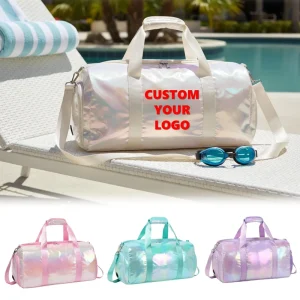 Custom Duffle Bag Waterproof Swimming Bag Gym Travel Tote Large Capacity Sports Shoulder Bag Pool Beach Overnight Weekend Bag