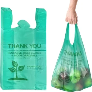 Custom Eco Friendly Plastic T Shirt Shopping Bag with Logo Print