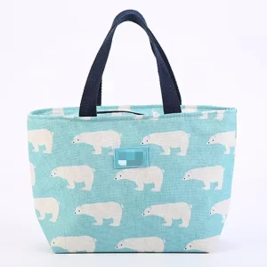 Custom Eco Friendly Reusable Aluminum Foil Insulated Cooler Bag Low MOQ Thermal Lunch Bags Polyester Reuseable Insulated Lunch