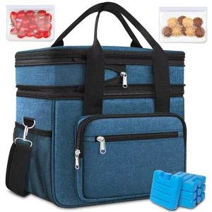 Custom Extra Bag Large Expandable Heavy Duty Polyester Eco Friendly Lunch Cooler Bag Leakproof Insulated Picnic Double Bag
