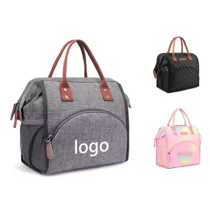Custom Factory Eco Friendly Lunch Cooler Bags Zipper PEVA Durable Portable Dual Deck Insulated Thermal Lunch Bag Tote for Adults