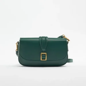 Custom Fashion High Quality PU Leather Ladies Crossbody Bag With Flap 14*22*4CM