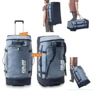 Custom Fashion Travel Bag With Wheels Men Women Rolling Wheeled Duffel Bag for Traveling Sports Gym Bag