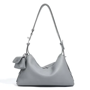 Custom Genuine Leather Exquisite High-End Crossbody Handbag Zipper Closure Single Strap Large Size for Daily Matching