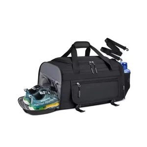 Custom Gym Travel Backpack with Shoe Compartment Portable Water-Luggage Bag for Weekender Duffle Bag