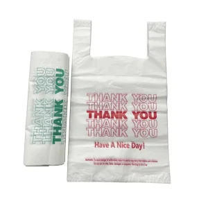 Custom HDPE Reusable Vest Handle T Shirt Bags Flexible Gravure Printing Small MOQ Factory Direct Supermarket